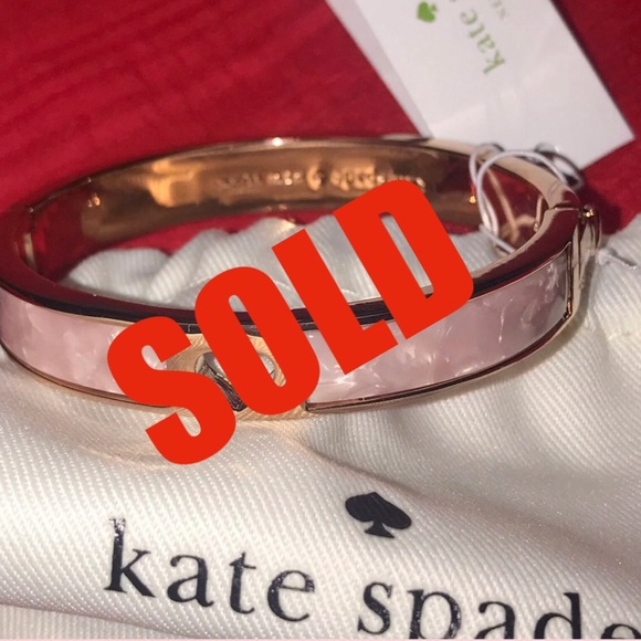 Kate Spade Jewelry - Kate ♠️ Spade Blush & Rose Gold hinged bangle